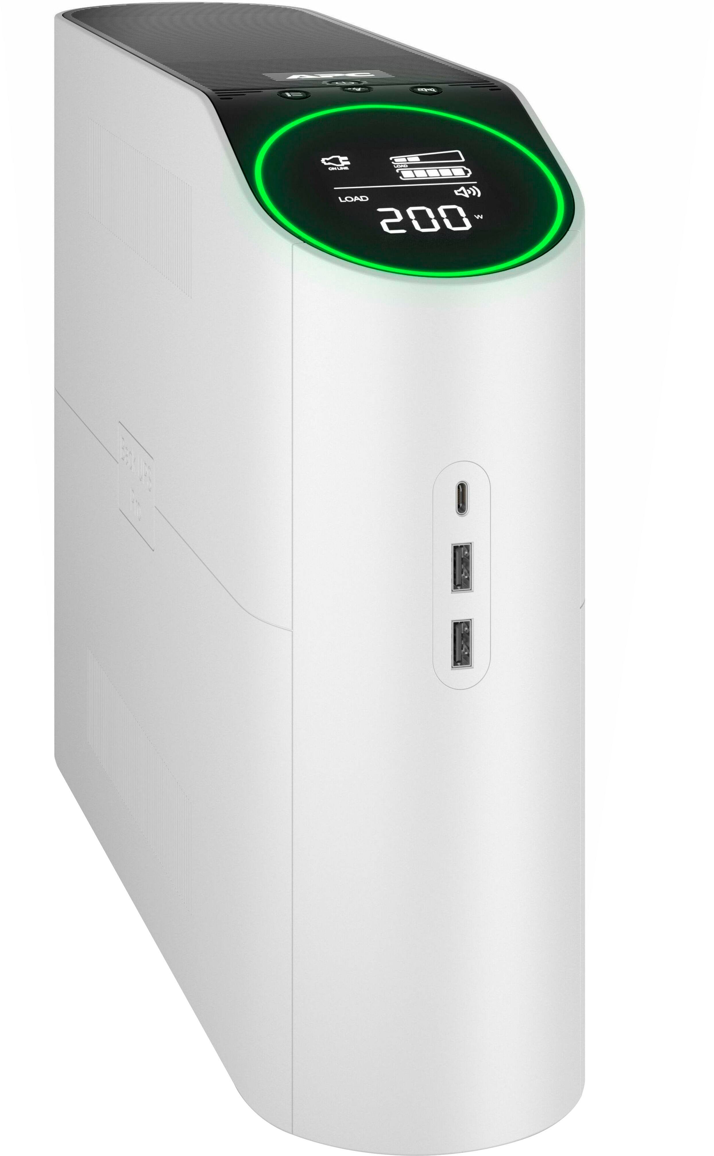 1500VA, 120V APC Back-UPS Pro Gaming with Pure Sinewave, RGB Reactor Circle, 3 USB, 10 outlets (4 surge) - White - Image 3