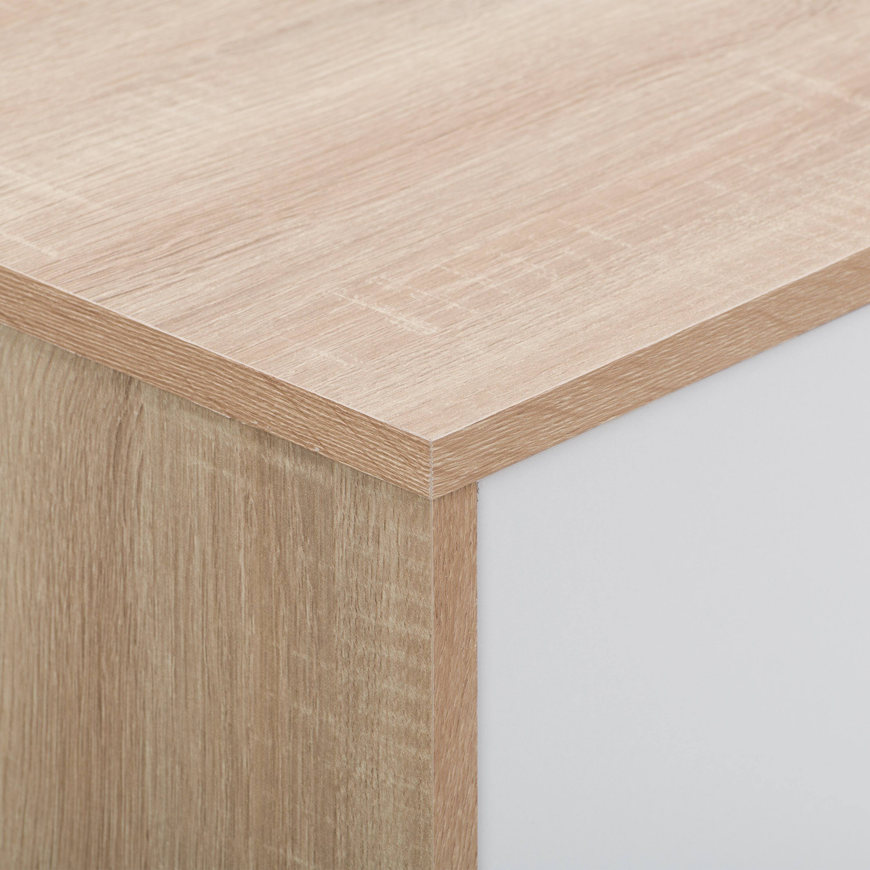 CorLiving - Hollywood Wood Grain TV Stand with Doors for Most TVs up to 55" - White and Brown - Image 5