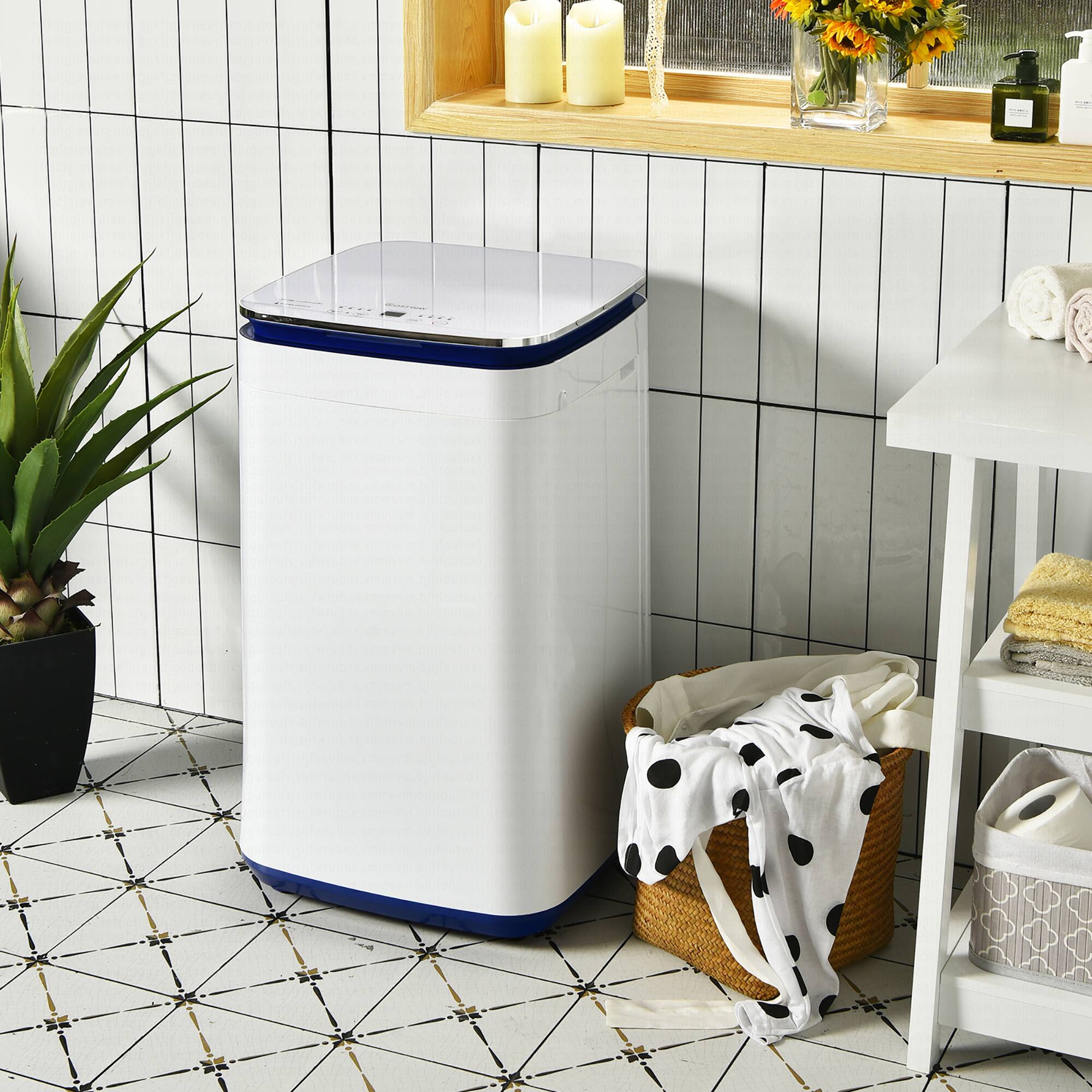 7.7 lb. Compact Full Automatic Washing Machine with Heating Function Pump - Image 2