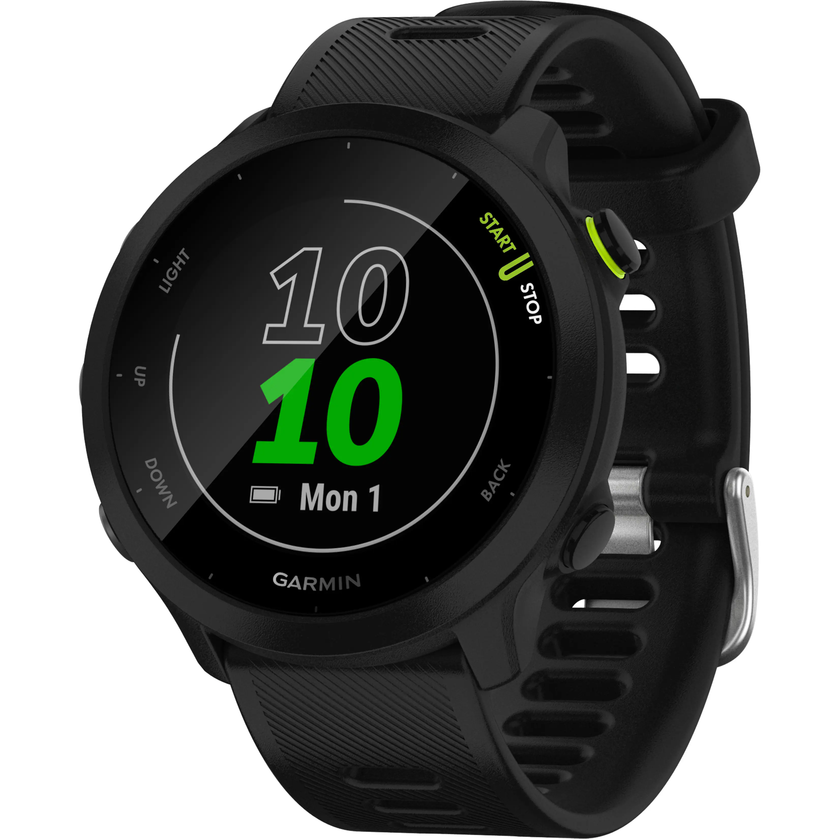 Garmin - Forerunner 55 GPS Smartwatch 42mm Fiber-Reinforced Polymer - Black - (2021)