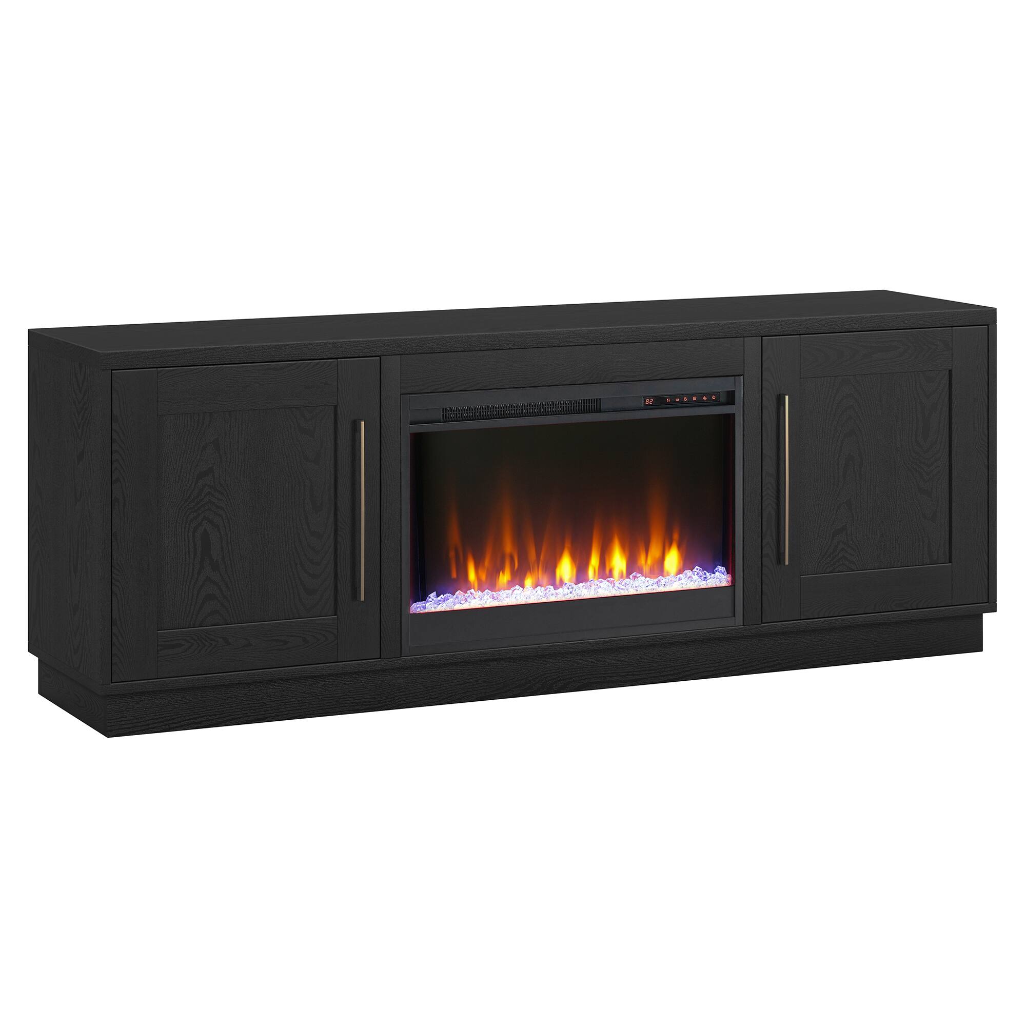 Camden&Wells - Cove Crystal Fireplace TV Stand for Most TVs up to 75" - Obsidian - Image 2